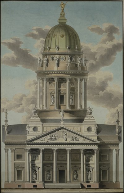 Der Deutsche Dom auf dem Gendarmenmarkt, 1812 von G.F. Kluge